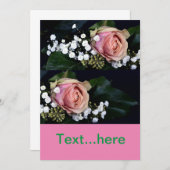 Uitnodigingkaart Huwelijk Sjabloon Kaart (Voorkant / Achterkant)