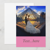 Uitnodigingkaart Trouwfeest Sjabloon Kaart (Voorkant / Achterkant)