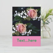 Uitnodigingkaart Trouwfeest Sjabloon Kaart (Staand voorkant)