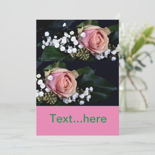 Uitnodigingkaart Trouwfeest Sjabloon Kaart (Staand voorkant)