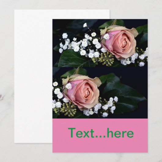 Uitnodigingkaart Trouwfeest Sjabloon Kaart (Voorkant / Achterkant)