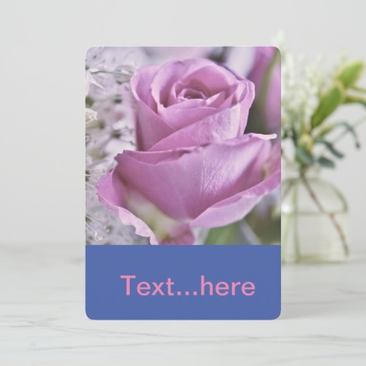 Uitnodigingkaart Trouwfeest Sjabloon Kaart (Staand voorkant)