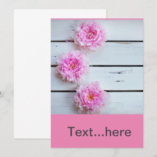 Uitnodigingkaart Trouwfeest Sjabloon Kaart (Voorkant / Achterkant)