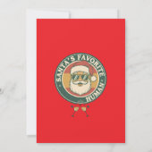 UitnodigingKerstfeest Uitnodiging met Kerstman Cl (Achterkant)