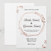 UitnodigingModerne Geometrische Trouw Uitnodiging (Voorkant / Achterkant)