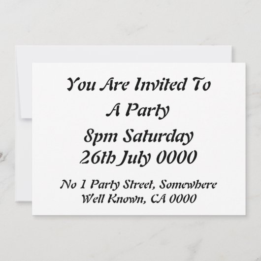 Uitnodigingretro Kaart (Achterkant)