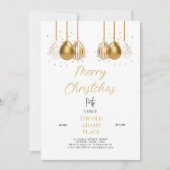 Uitnodigings sjabloon voor kerstfeest bewerkbaar kaart (Voorkant)