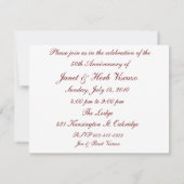 Uitnodigingsaankondiging 50-jarig huwelijksjubileu kaart (Achterkant)