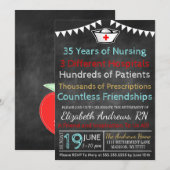 Uitnodigingsalkbord voor verpleegkundige kaart (Voorkant / Achterkant)