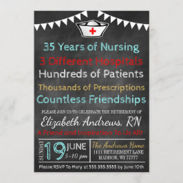 Uitnodigingsalkbord voor verpleegkundige kaart