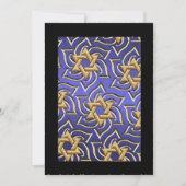 Uitnodigingsbalk Mitzvah Gold Star van David Blue Kaart (Voorkant)