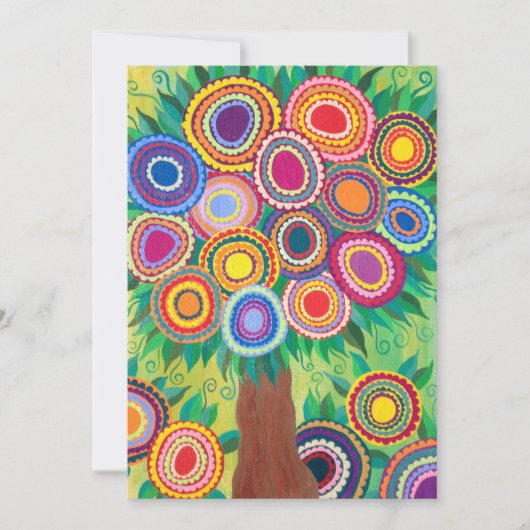 Uitnodigingsbalk Mitzvah Shower Tree of Life Kaart (Voorkant)