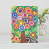 Uitnodigingsbalk Mitzvah Shower Tree of Life Kaart (Staand voorkant)