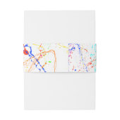 Uitnodigingsband voor geplatte weddenschappen uitnodigingen wikkel (Achterkant Voorbeeld)