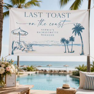 Uitnodigingsbanner voor vrijgezellenfeest 'Laatste Spandoek