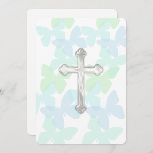 Uitnodigingsbaptisme / 1e mededeling / Bevestiging Kaart (Voorkant / Achterkant)