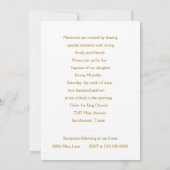 Uitnodigingsbaptisme  kruis kaart (Achterkant)