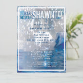 Uitnodigingsbar mitzvah - Gepersonaliseerd Kaart (Staand voorkant)