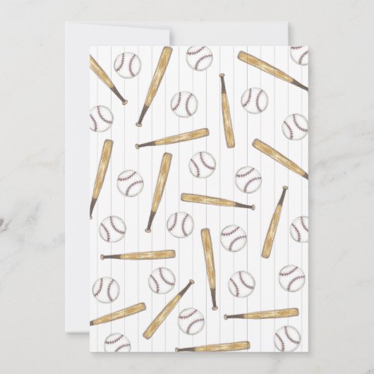 Uitnodigingsbatterij voor honkbal op zaterdag kaart (Achterkant)