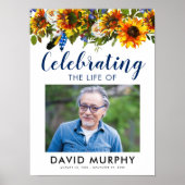 Uitnodigingsbord voor een begrafenis | Feest van h Poster (Voorkant)