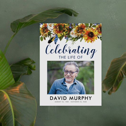 Uitnodigingsbord voor een begrafenis | Feest van h Poster