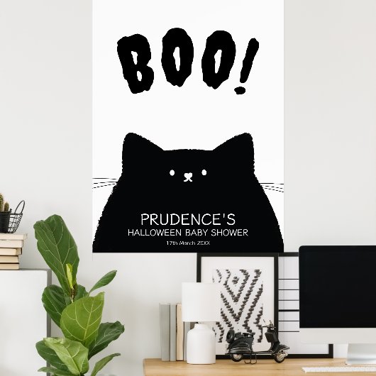Uitnodigingsbord voor Little Boo Halloween-babyfee Poster (Thuiskantoor)