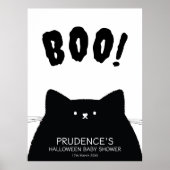 Uitnodigingsbord voor Little Boo Halloween-babyfee Poster (Voorkant)