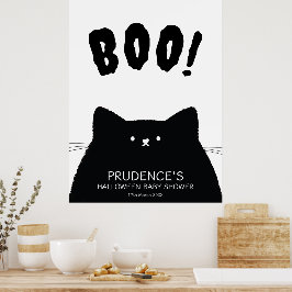 Uitnodigingsbord voor Little Boo Halloween-babyfee Poster