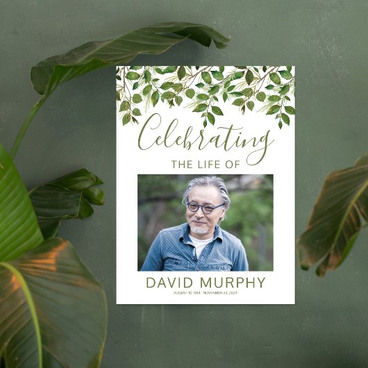 Uitnodigingsbord voor rouwdienst | Feest van het l Poster