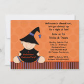 Uitnodigingsbrief van de Kinder Halloween Costume  Kaart (Voorkant)