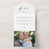 Uitnodigingsbrief voor bruidsmeisje Moderne fotoka All In One Uitnodiging (Binnen)