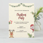 uitnodigingsbrief voor kerstfeestjes save the date (Staand voorkant)