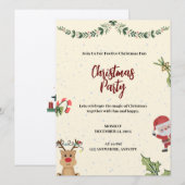 uitnodigingsbrief voor kerstfeestjes save the date (Voorkant / Achterkant)