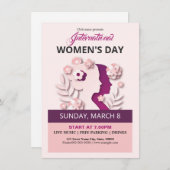 Uitnodigingsbrochure voor vrouwen op dag kaart (Voorkant / Achterkant)