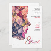 Uitnodigingsbrochure voor vrouwen op dag kaart (Voorkant / Achterkant)