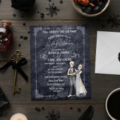 Uitnodigingsbudget voor het halloween Wedding Skel Flyer