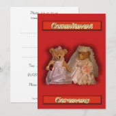 Uitnodigingsceremonie voor lesbiennes kaart (Voorkant / Achterkant)