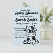 Uitnodigingscode van de baby shower kaart (Staand voorkant)