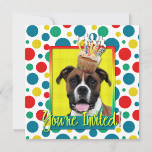 Uitnodigingscupcake - Boxer - Vindy Kaart