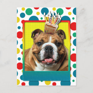 Uitnodigingscupcake - Bulldog - Dark Briefkaart