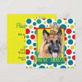 Uitnodigingscupcake - Duitse herder - kansenbedekk Kaart (Voorkant / Achterkant)