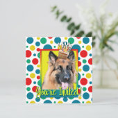 Uitnodigingscupcake - Duitse herder - kansenbedekk Kaart (Staand voorkant)