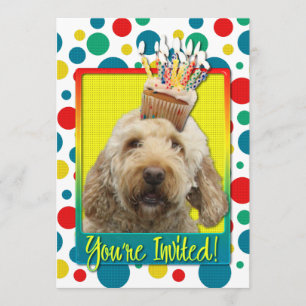 Uitnodigingscupcake - GoldenDoodle Kaart