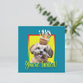 Uitnodigingscupcake - ShihPoo - Maggie Kaart (Staand voorkant)