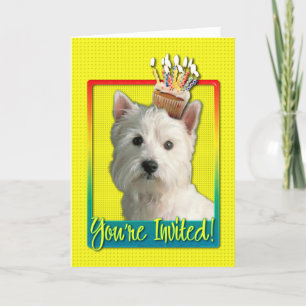 Uitnodigingscupcake - West Highland Terrier