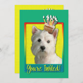 Uitnodigingscupcake - West Highland Terrier Kaart (Voorkant / Achterkant)