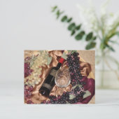 Uitnodigingsdag voor wijnpartijen briefkaart (Staand voorkant)