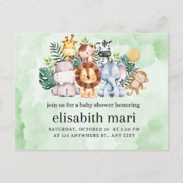 uitnodigingsdier, baby shower briefkaart