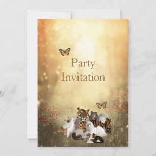 Uitnodigingsdieren in het park kaart