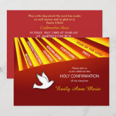 Uitnodigingsdochterbevestiging personaliseren, afk kaart (Voorkant / Achterkant)